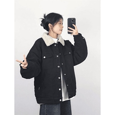 现货加绒牛仔棉服男冬季棉衣外套羊羔绒翻领夹克毛领MY1089-P110，男装夹克，星座1103-3