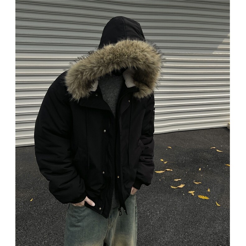 黑墙风数据3高质量加厚大毛领工装飞行服棉衣TBMY05-P148,男装棉衣,星座1315