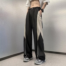 潮条纹宽松型时尚潮牌直筒慵懒长裤夏季男K1165-P38，男装休闲裤，星座1109-3