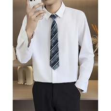 莫代尔黑衬衫男士商务正装抗皱易打理衬衣垂感工作服CY32，男装衬衫，星座1116A（原606A-3）