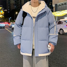 中性风棉衣男二开宽松连帽防风防水加厚棉袄DSA157B-M8871-特P80，男装棉衣，电商A157B