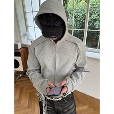 网图有货美式解构设计感连帽卫衣男女休闲vibe帽衫外套A1210-P55，女装短外套，星座1505