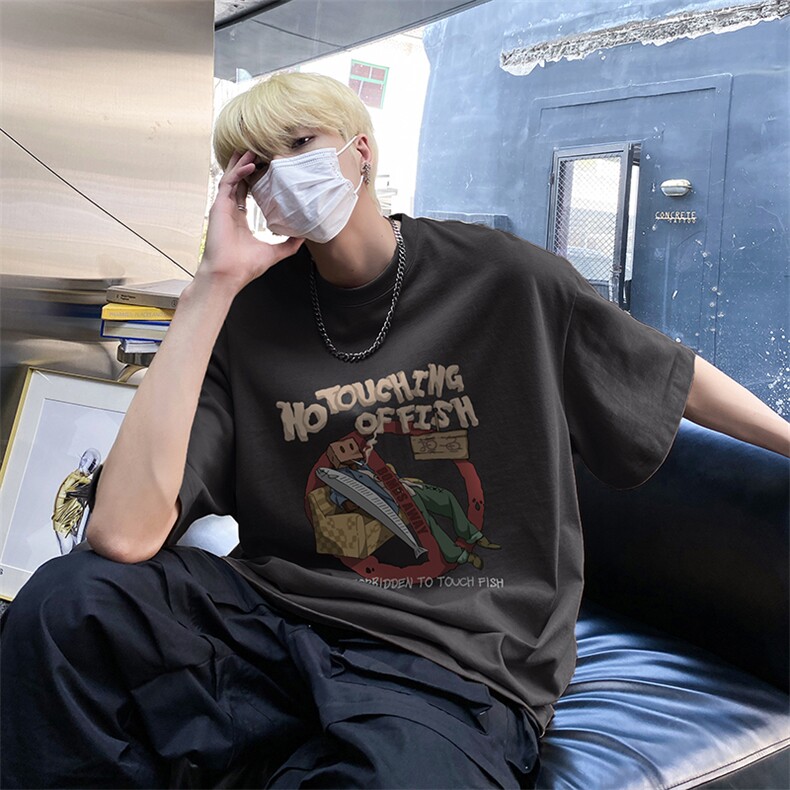 慵懒舒适休闲松弛T恤宽松款学院文艺感经典上衣HY346TP25控38,男装T恤,电商A102B