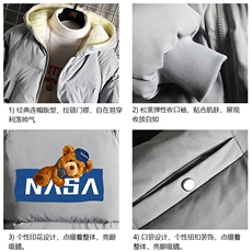 加厚加绒连帽衣男大码服男面包服男MY16247-P100网格挂拍，男装棉衣，电商A040A