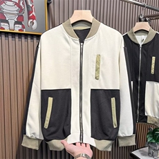 秋季新款男士棒球服拼接时尚夹克潮流宽松百搭情侣款美式外套，男装夹克，星座1013