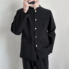 dk日系制服中山装春秋季诘襟服立领学院风西服男百搭中式西装外套，男装西服，星座601-1