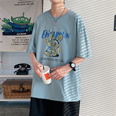图案已注册港风休闲潮大码情侣男女中性短袖T恤男DT7021P25控，男装T恤，星座227-7