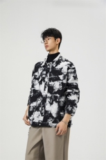 可二开定制扎染雾霾小香风面料大码M-5XL夹克男JK78082P79控128，男装夹克，星座227-7