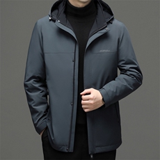 羽绒服男新款中年男士冬季加厚保暖白鸭绒服爸爸装商务休闲外套，男装羽绒服，电商B212（原钱塘6029）