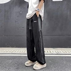 网图拼接撞色冲锋裤男潮牌痞帅宽松户外速干休闲长裤子ZK512-P38，男装休闲裤，星座1001-1