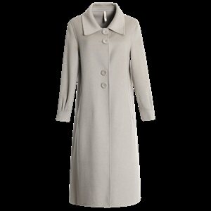 新款时尚气质羊毛嵌银丝新面料双面呢羊绒大衣外套,女装双面呢大衣,媚琳依坊