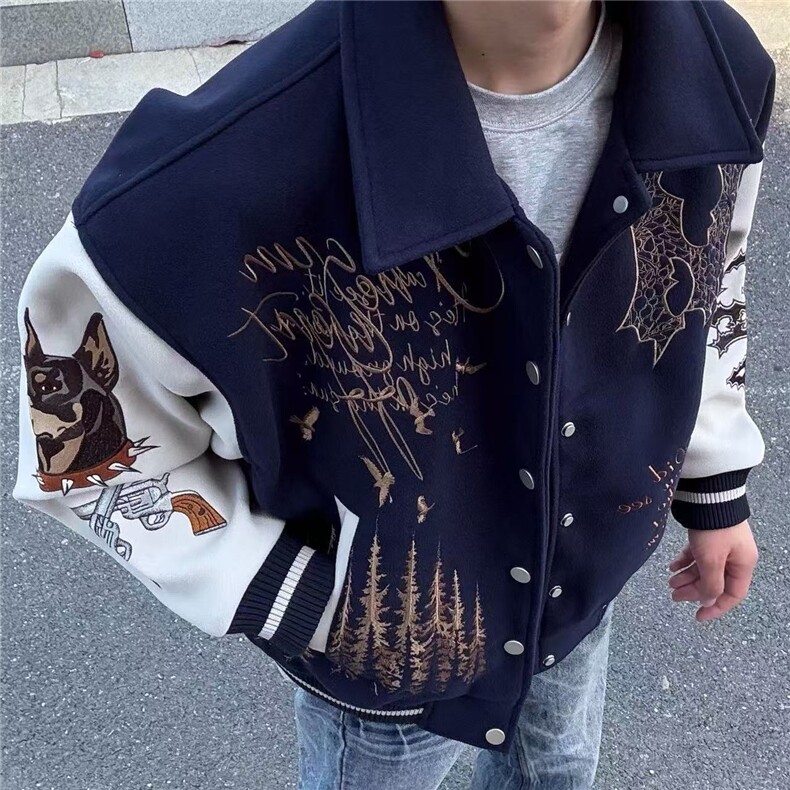 1506-1/J8671/P65新款春秋季棒球服外套男宽松百搭潮流学生，女装短外套，星座1506-1