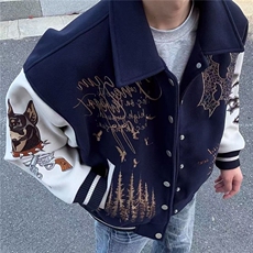 1506-1/J8671/P65新款春秋季棒球服外套男宽松百搭潮流学生，女装短外套，星座1506-1