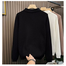 潮牌痞帅毛衣男女秋冬款半拉链针织衫2025新款男士内搭打底衫，男装针织衫/毛衣，星座601-2