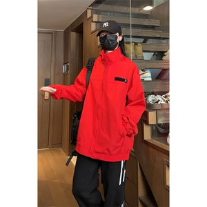 JK205/P65春装新款个性魔术贴立领飞行员夹克男潮外套上衣图片