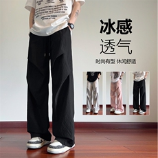 2024夏季新款冰感冰丝透气宽松伞兵裤B315-K007-特p25控58无差价，男装休闲裤，电商B315