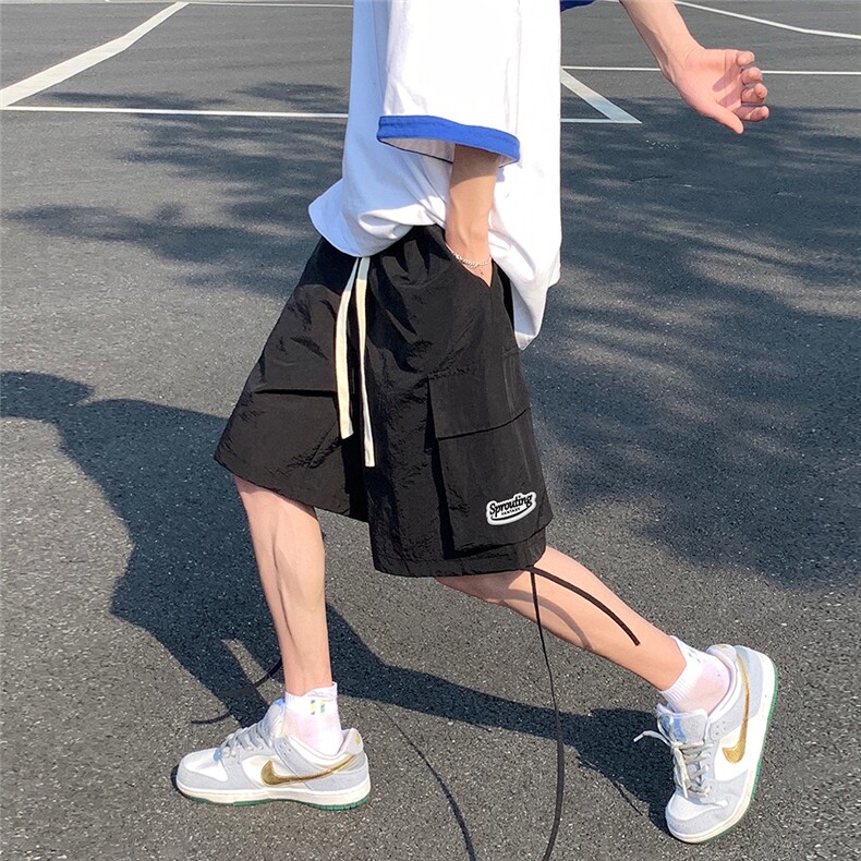 港风新款夏季时尚百搭宽松工装大口袋短裤五分裤A6261P40控58,男装牛仔裤,电商A268A