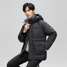 2025冬装夹克男短款加厚羽绒服外套青年夹克休闲时尚男YR807-P120，男装羽绒服，星座1210A