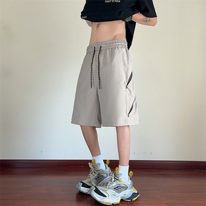 特批P30无差价夏季拉链设计冰丝冰感顺滑休闲五分短裤男DK5823图片