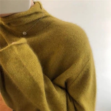 时尚百搭堆领羊毛衫显瘦修身打底衫经典气质女装毛衣，女装羊毛衫，圣旺供货