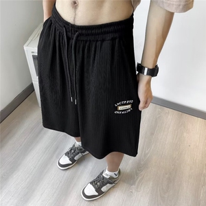 男春夏新款青少年时尚百褶冰丝休闲裤 P28图片