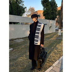 【现货】长款秋冬克鲁苏文职大衣宽松高级感外套DY05020P128，女装短外套，星座1004（原星座815-3）
