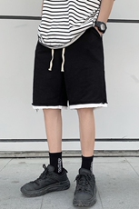 2021夏季运动短裤潮流宽松港风男装五分裤情侣休闲裤L，男装休闲裤，星座1008