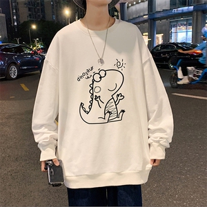 S6172-P28 加绒款-P33 秋季圆领卫衣男大码韩版宽松长袖外套图片
