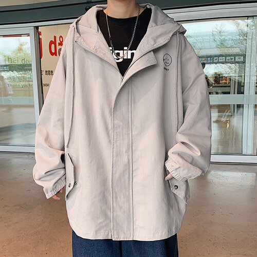JK41072-P85纯棉连帽夹克男士大码工装夹克男外套男,男装夹克,电商A040