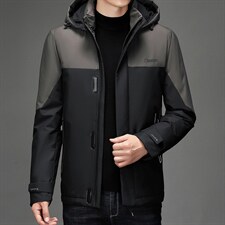 2023新款中年羽绒服可脱卸帽男中款休闲商务冬装外套BJY08229-250图片