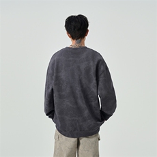 W6203P45控68脏脏扎染圆领宽松卫衣，男装卫衣，电商B205