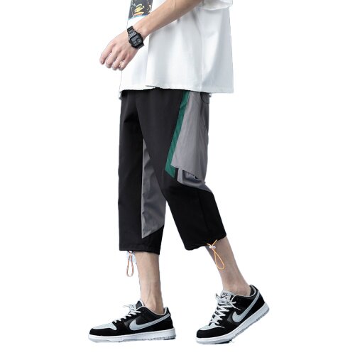 7XL~M港风2023夏季新款工装七分裤男加肥加大码胖子中裤潮控价68,男装休闲裤,钱塘717(原712)