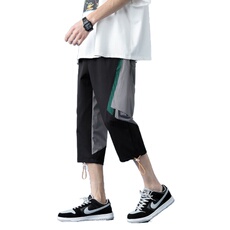 7XL~M港风2023夏季新款工装七分裤男加肥加大码胖子中裤潮控价68，男装休闲裤，钱塘717(原712)