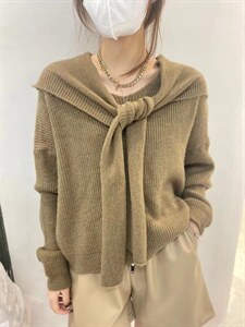 【现货】2021秋冬档口休闲带帽毛衣针织衫图片