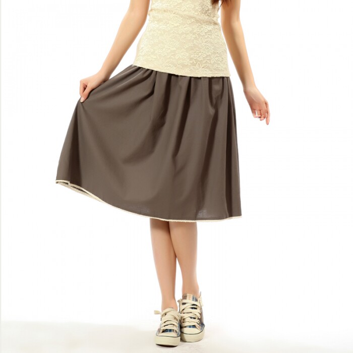 时尚百搭高腰A字半身裙显瘦修身中长款女裙，女装半身裙，秋牧寒烟