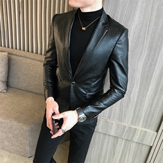 秋冬店主皮衣夹克西装单西修身西服A236-XZ-159-P130，男装夹克，电商A236