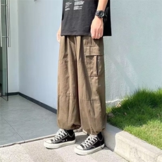 2023港风文艺直筒休闲裤男春秋宽松潮流工装裤，男装休闲裤，星座716-2
