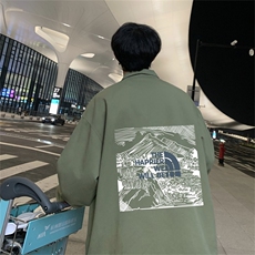 电商DSA028-JKBV466P45春季新款印花港风立领夹克休闲外套男，男装夹克，电商A028