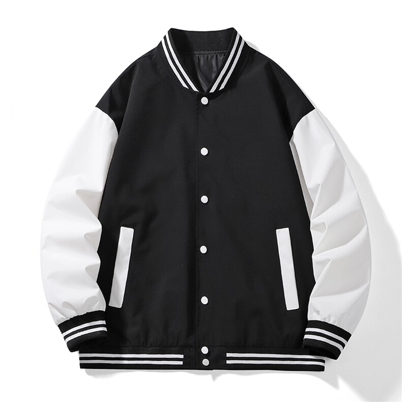 棒球服外套立领落肩撞色男女潮流学院风春秋款拼接上衣258-P40,女装短外套,星座1403A