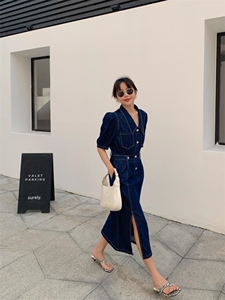 牛仔连衣裙,女装连衣裙,肆尔