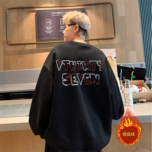 美式复古加厚卫衣男女秋冬情侣加绒圆领韩版宽松上衣W568-P40网图,细跟高跟鞋穿搭图图片