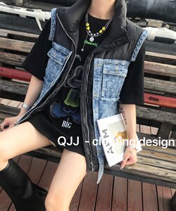 韩版羽绒马甲图片