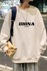 S6001-P28加绒款-P33秋季圆领卫衣男大码韩版宽松长袖外套，男装卫衣，电商A040