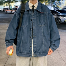牛仔外套男2024秋季新款宽松夹克美式潮牌复古百搭上衣JK860-P60，男装夹克，星座1103-3