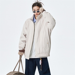 现货美式休闲加厚雪山棉衣夹克外套立领纯色三防户外工装棉服图片