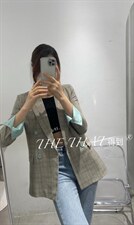 格纹西服外套，其它，得到THETHAT