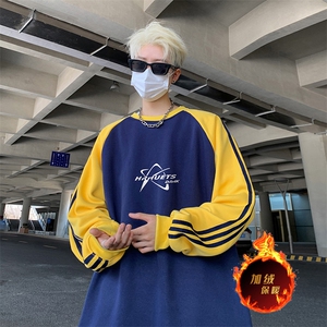 抖音得物供货 提供视频 秋冬重磅美式宽松织带圆领卫衣0705图片
