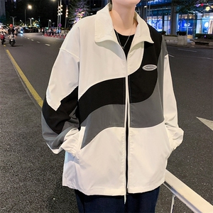 撞色外套男潮流百搭宽松春秋新款外衣潮牌休闲外穿夹克 W1197-P55图片