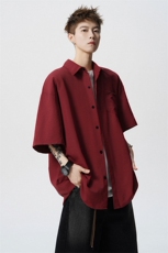 CS1143-特批25控49夏薄款冰丝面料大码短袖衬衫防晒透气外套，男装防晒衣，电商A059