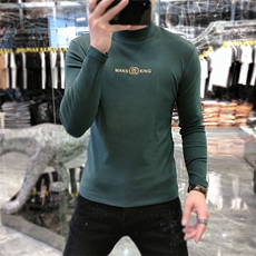 22新款秋冬潮牌男简欧大码圆领双面德绒打底衫长袖A-801-P53，男装T恤，电商A227B（原钱塘4066-1）
